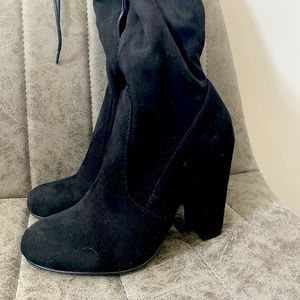 Lulus over the knee black boots!